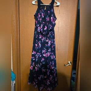 Lane Bryant Black and Pink Halter Sundress